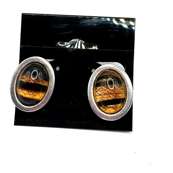 Ralph Lauren Clip On Earrings Lot of 4 Silver & Gold Toned Vintage Mix Signed - Picture 5 of 10